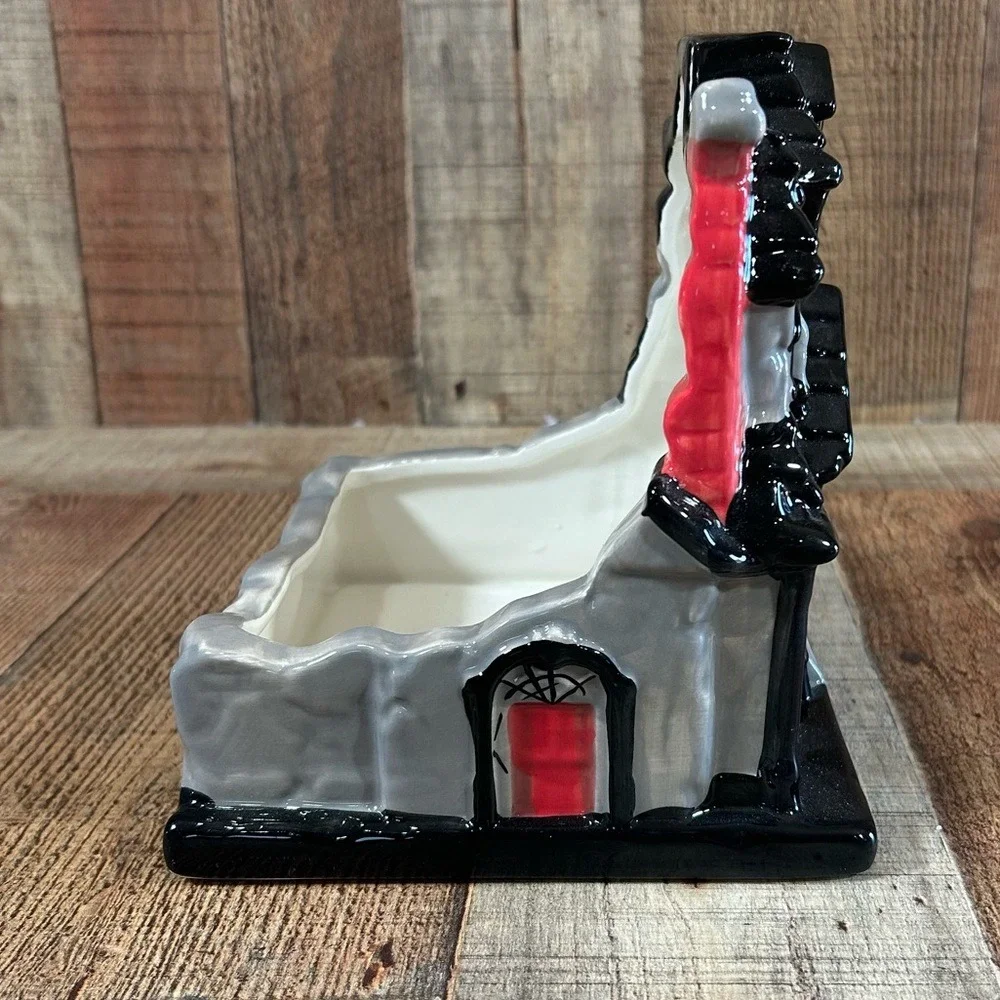 Yankee Candle Spooky House Halloween Ceramic Candle Topper Holder Pedestal